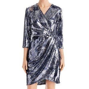 NEW Laundry New Years Eve Shelli Segal Full Sequin holiday party Dress, 6